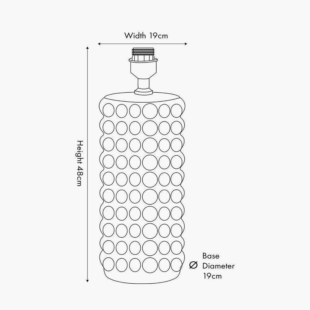 Sohan Black Bobbled Ceramic Tall Table Lamp - Base Only